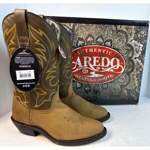 Laredo Women's Kadi Distressed Tan Leather Western Boots 5742 Size 7 M